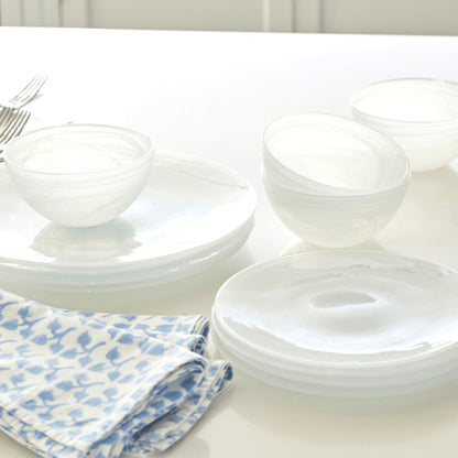 Alabaster White Dinner Set by Mariposa