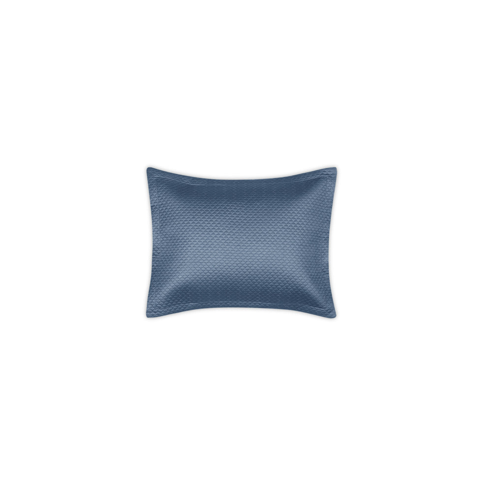 Alba Sham Steel Blue Quilted Boudoir 
