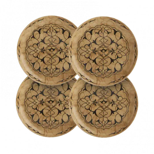 Alhambra Curly Pine Canape, Set Of Four by Mottahedeh