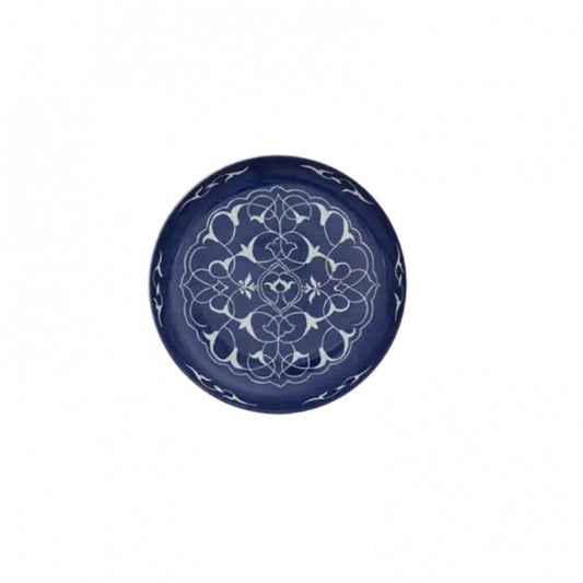 Alhambra Oriental Blue Single Canape Plate by Mottahedeh