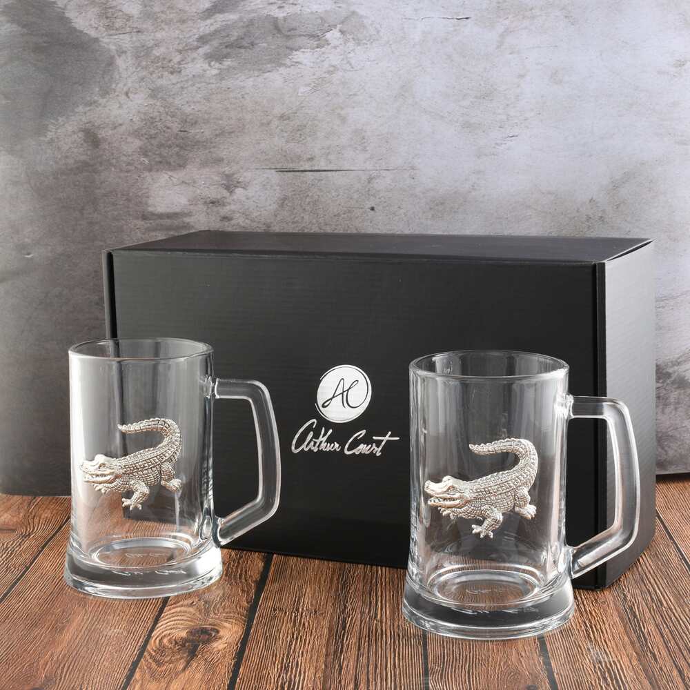 Alligator Beer Mugs - Set of 2 by Arthur Court Designs 1