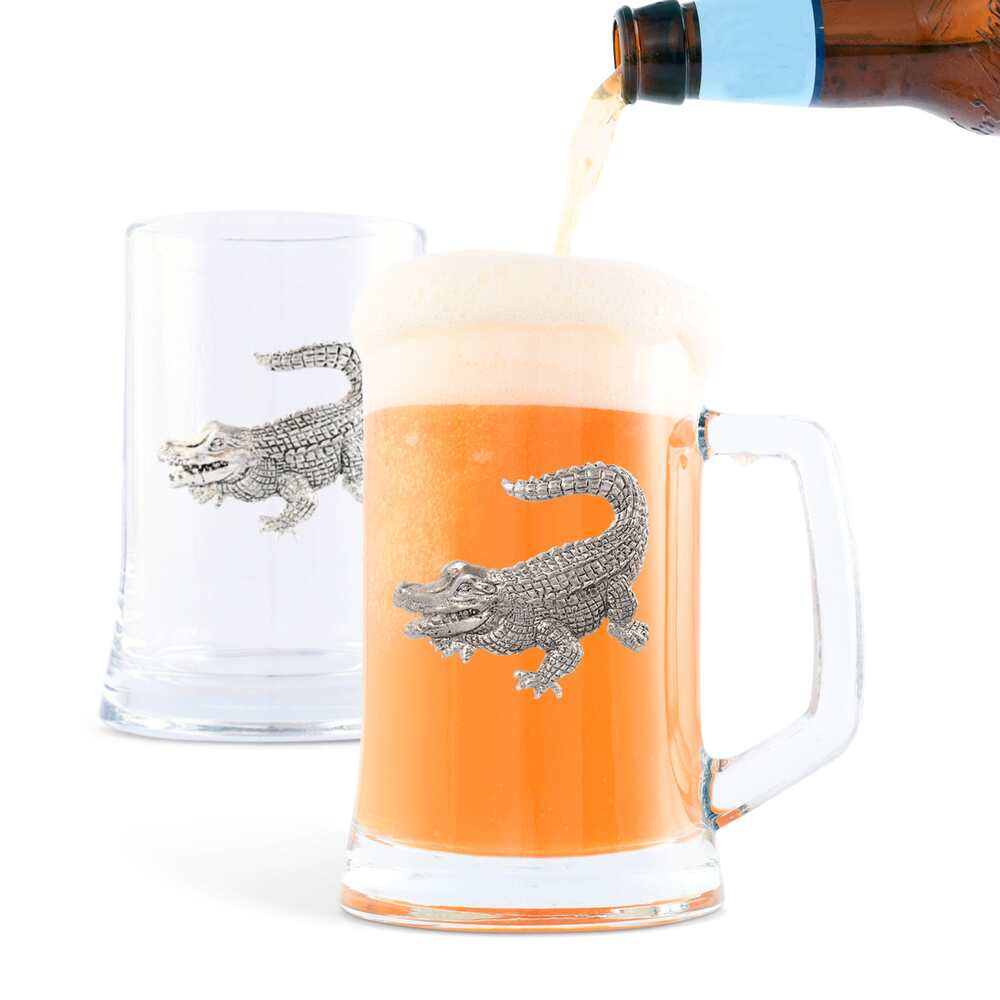 Alligator Beer Mugs - Set of 2 by Arthur Court Designs