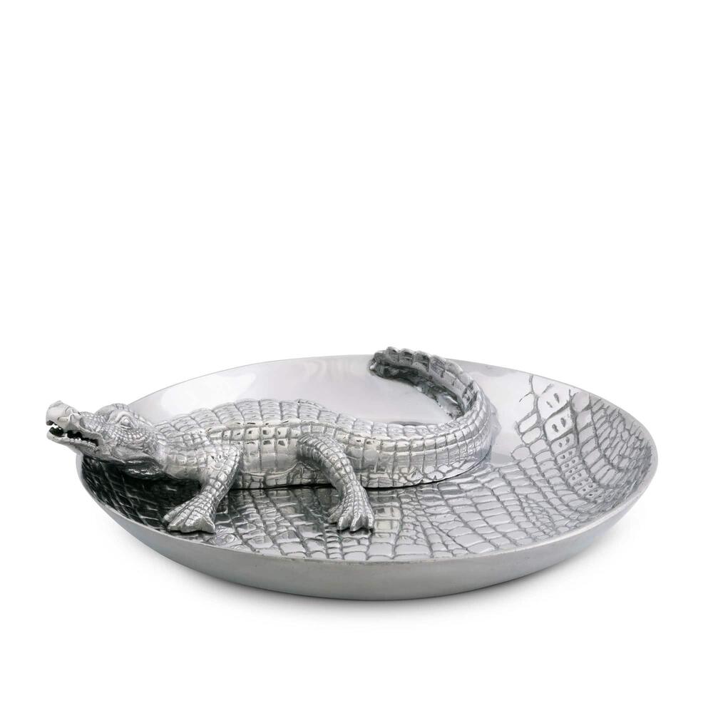 Alligator Chip and Dip Tray by Arthur Court Designs