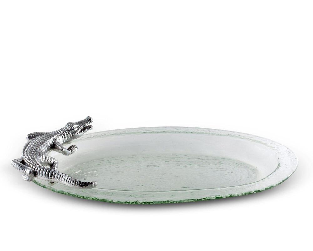 Alligator Glass Platter by Arthur Court Designs 1