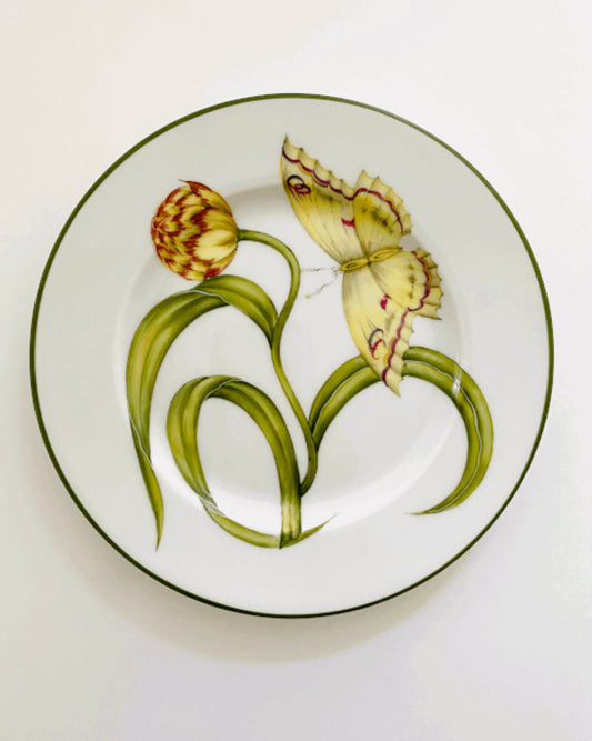 AM87 - Yellow Flower Appetizer/Bread & Butter Plate by Anna Weatherley