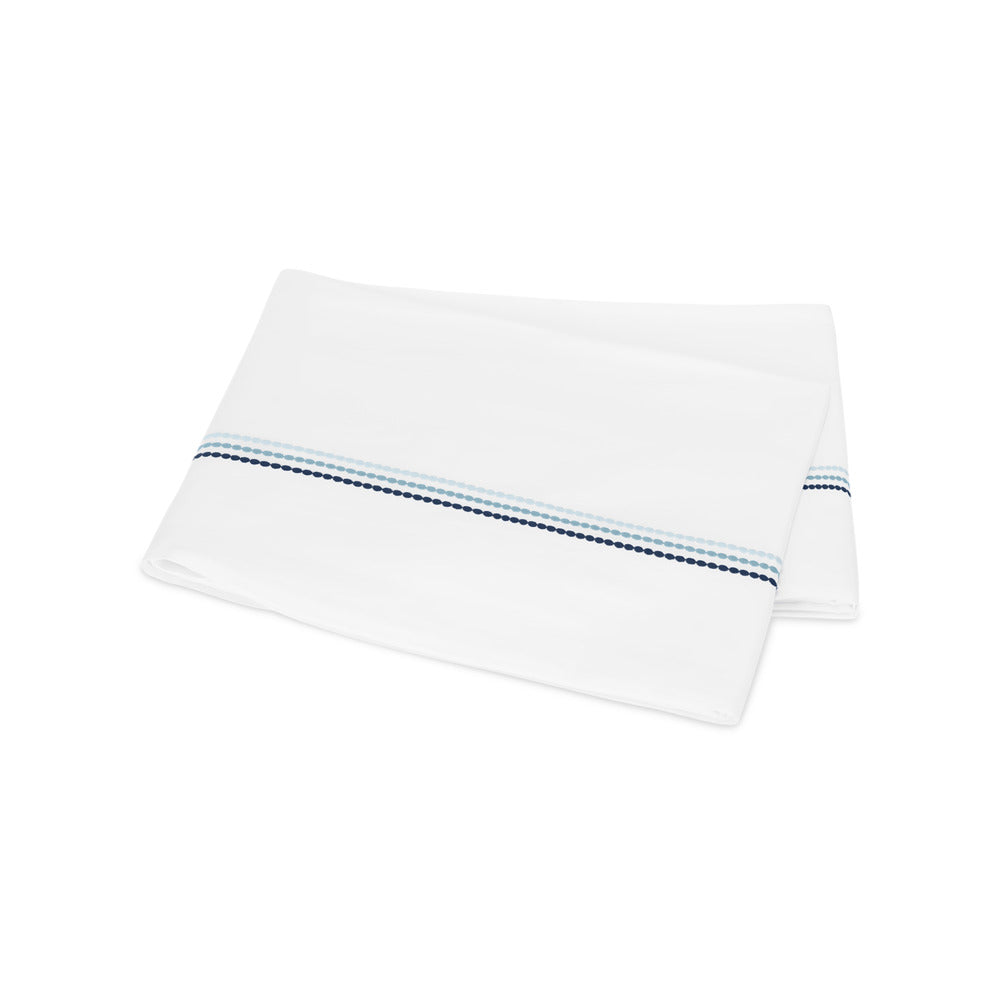 Amara Triple Pearl Flat Sheet Sailor Blue 