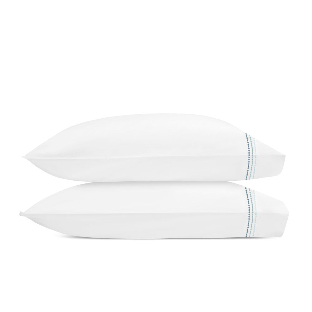 Amara Triple Pearl Pillowcase Pair Hazy Pool 