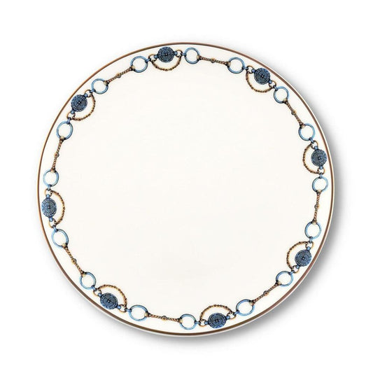 Amarillo Concho Pattern Bone China Round Salad Plate by Vagabond House 