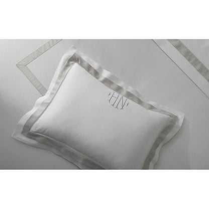 Ambrose Pillowcase Pair Bone & Silver 3