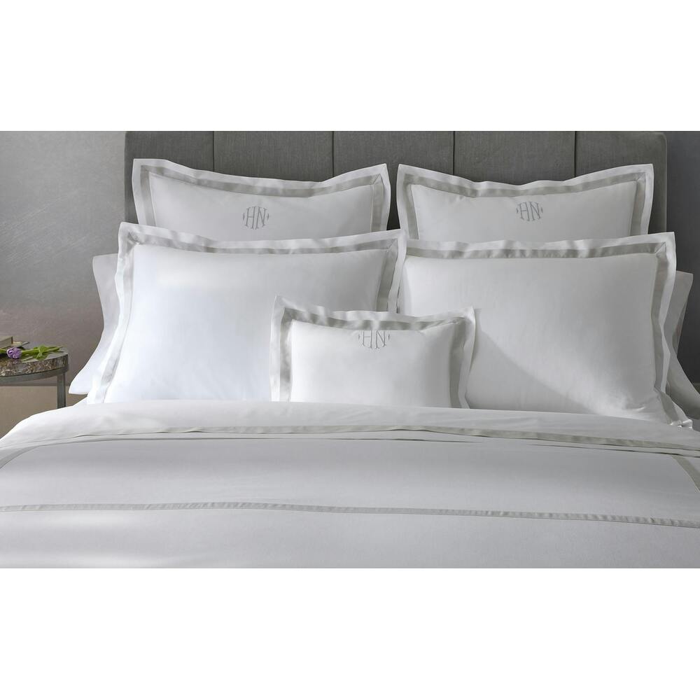Ambrose Pillowcase Pair Bone & Silver 5