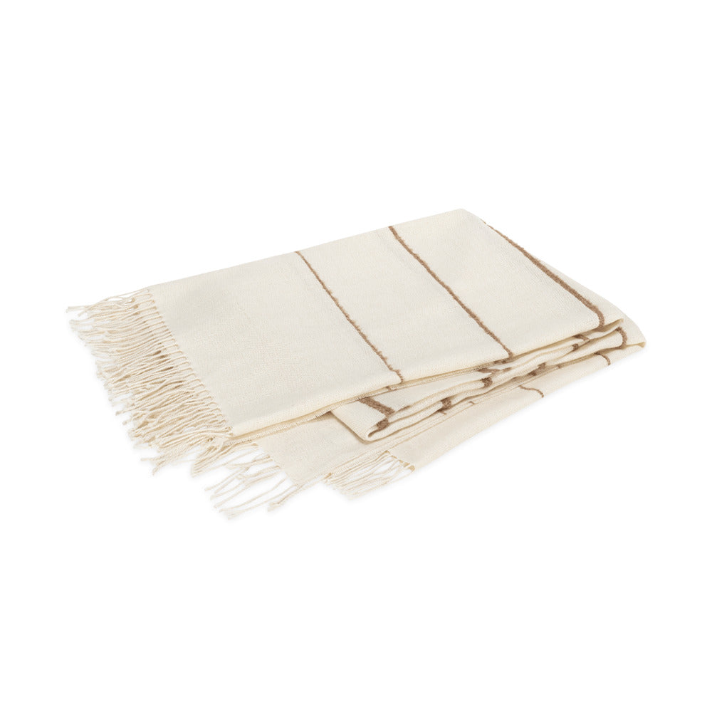 Amelia Stripe Throw Parchment 