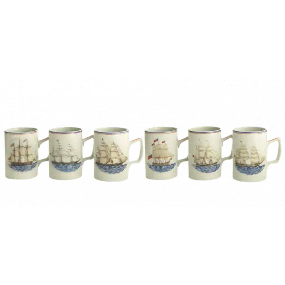 American Ship Mugs Set Of 6 by Mottahedeh