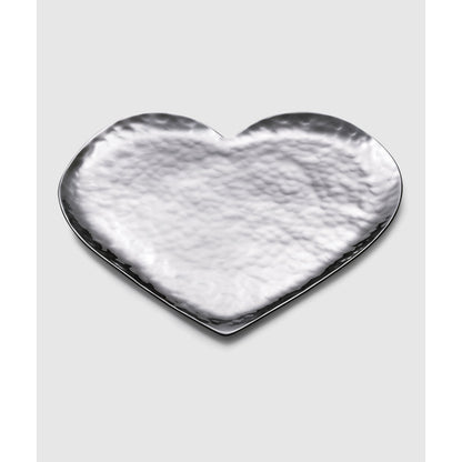 Amore Stainless Heart Tray 9" by Mary Jurek Design 