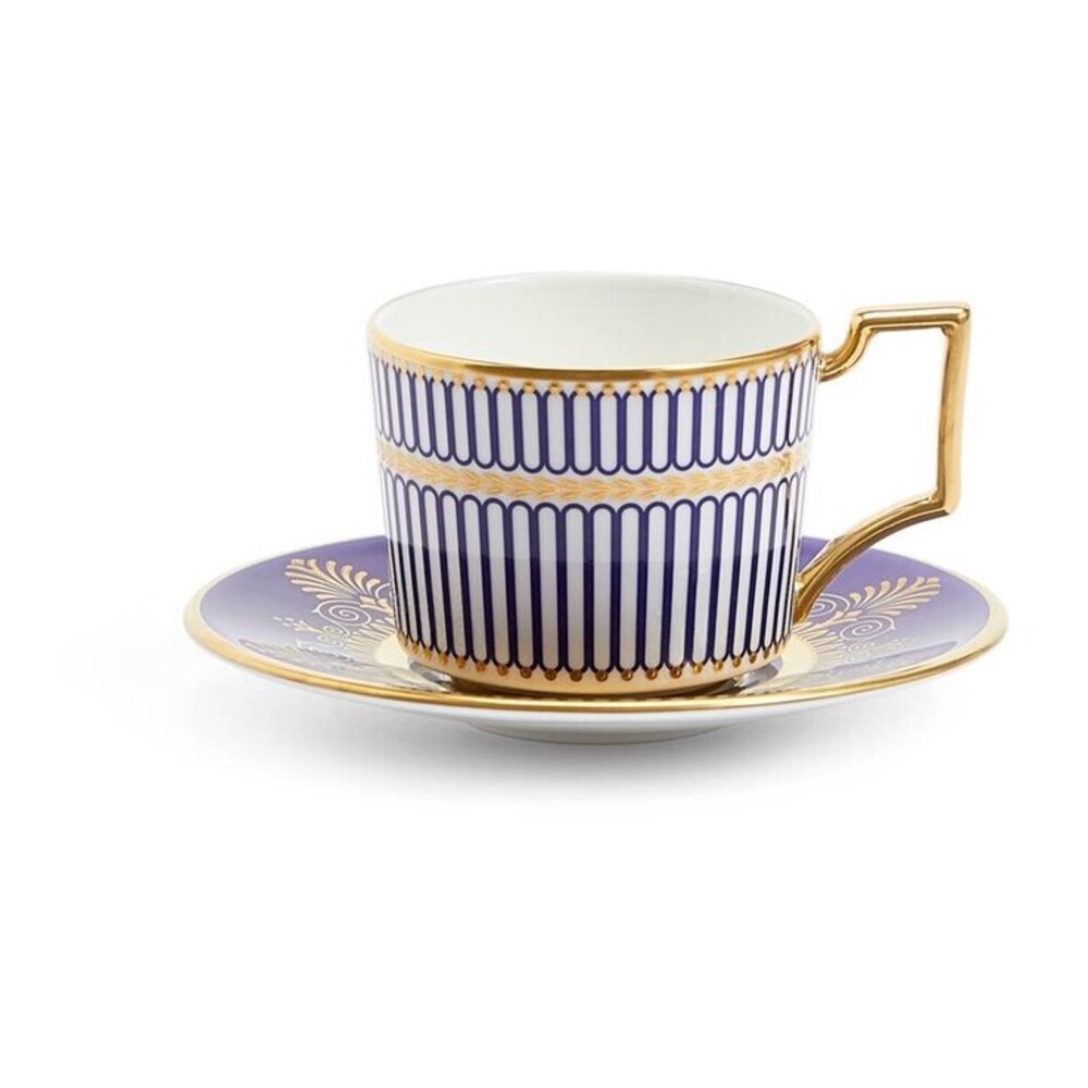 Anthemion Blue Coffee Cup & Saucer by Wedgwood