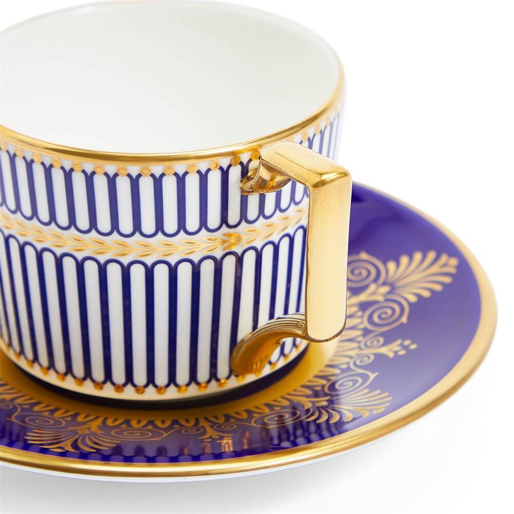 Anthemion Blue Coffee Cup & Saucer by Wedgwood Additional Image - 1