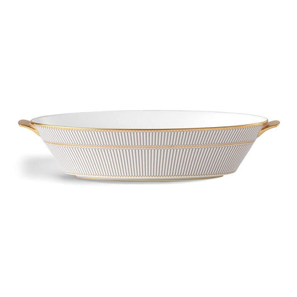 Anthemion Grey Oval Serving Bowl 1.3L by Wedgwood