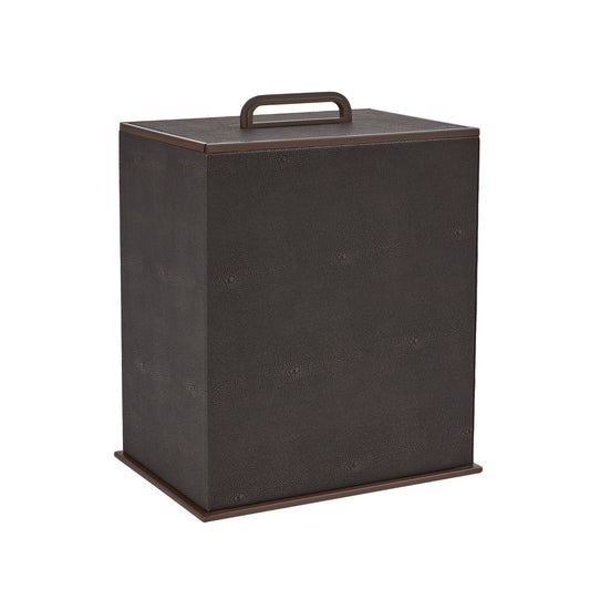 Anthracite Faux Shagreen Bin by Addison Ross