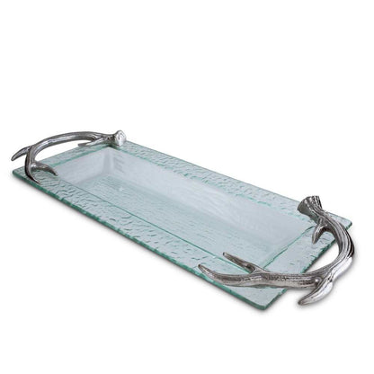 Antler Glass Oblong Tray by Arthur Court Designs Additional Image -2