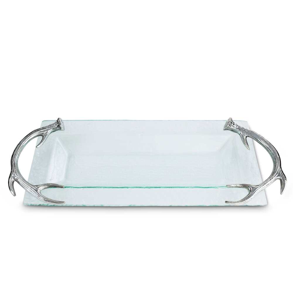 Antler Glass Oblong Tray by Arthur Court Designs Additional Image -3