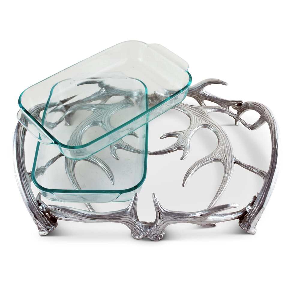 Antler Pyrex Holder Double (2 Qt) by Arthur Court Designs Additional Image -4