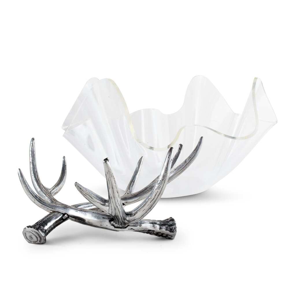 Antler Stand Acrylic Bowl by Arthur Court Designs Additional Image -1