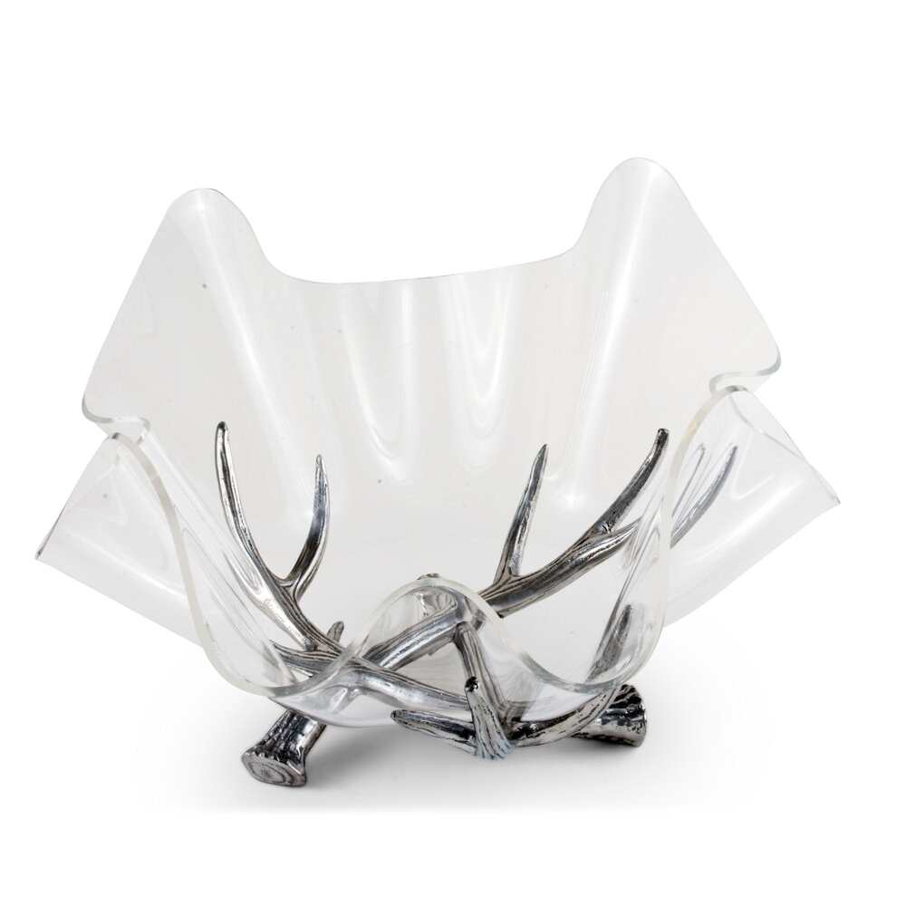 Antler Stand Acrylic Bowl by Arthur Court Designs Additional Image -2