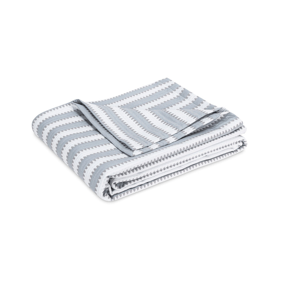 Apollo Stripe Matelasse Coverlet Dove 