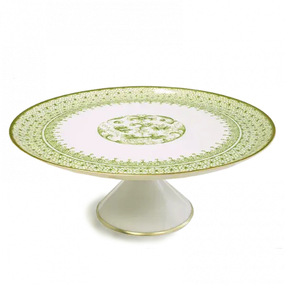 Apple Green Lace Cake Stand by Mottahedeh Additional Image -2