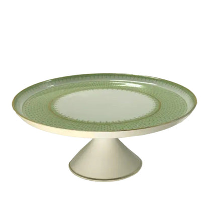 Apple Green Lace Cake Stand by Mottahedeh