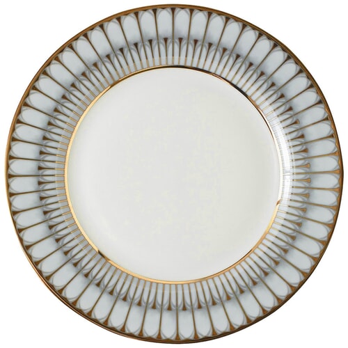 Arcades Grey & Gold Dessert Plate by Philippe Deshoulieres