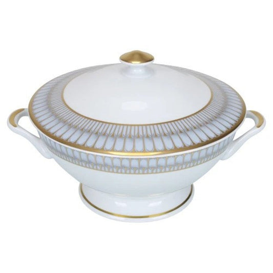 Arcades Grey & Gold Tureen by Philippe Deshoulieres