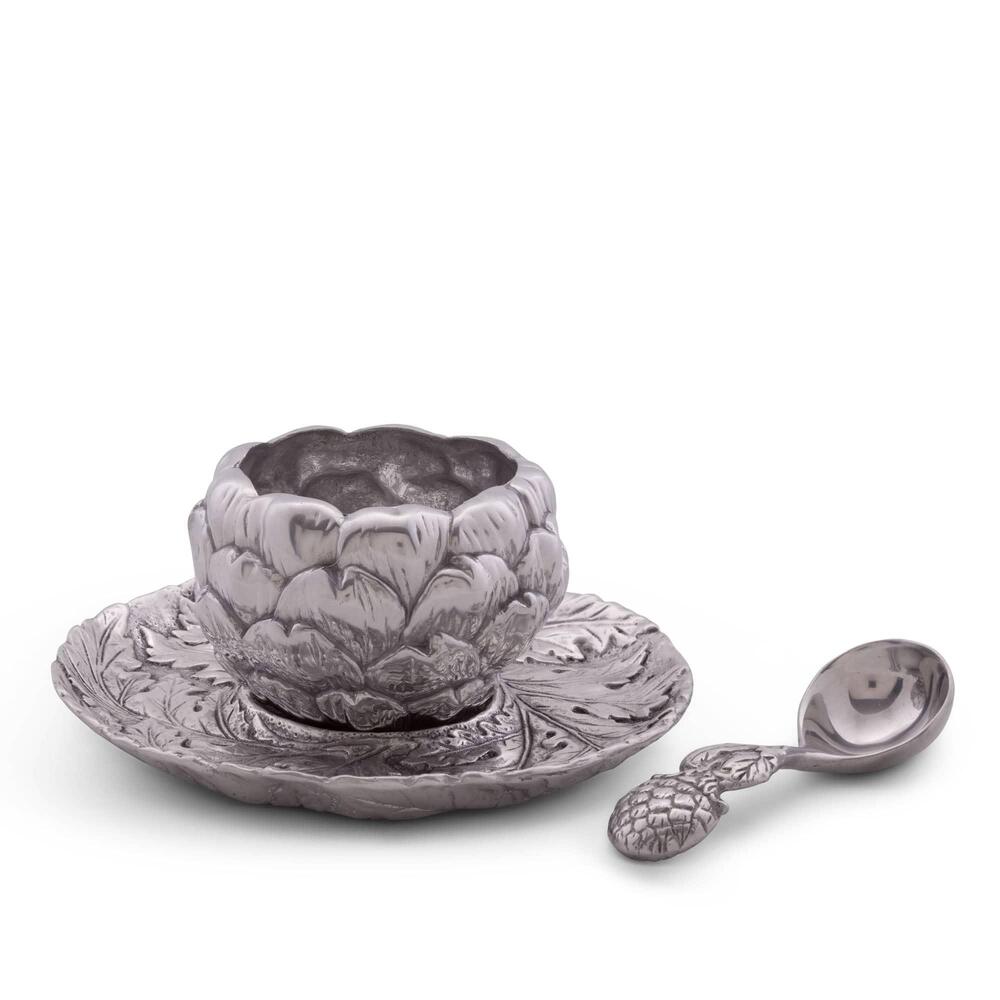 Artichoke Condiment Set 3 Piece by Arthur Court Designs