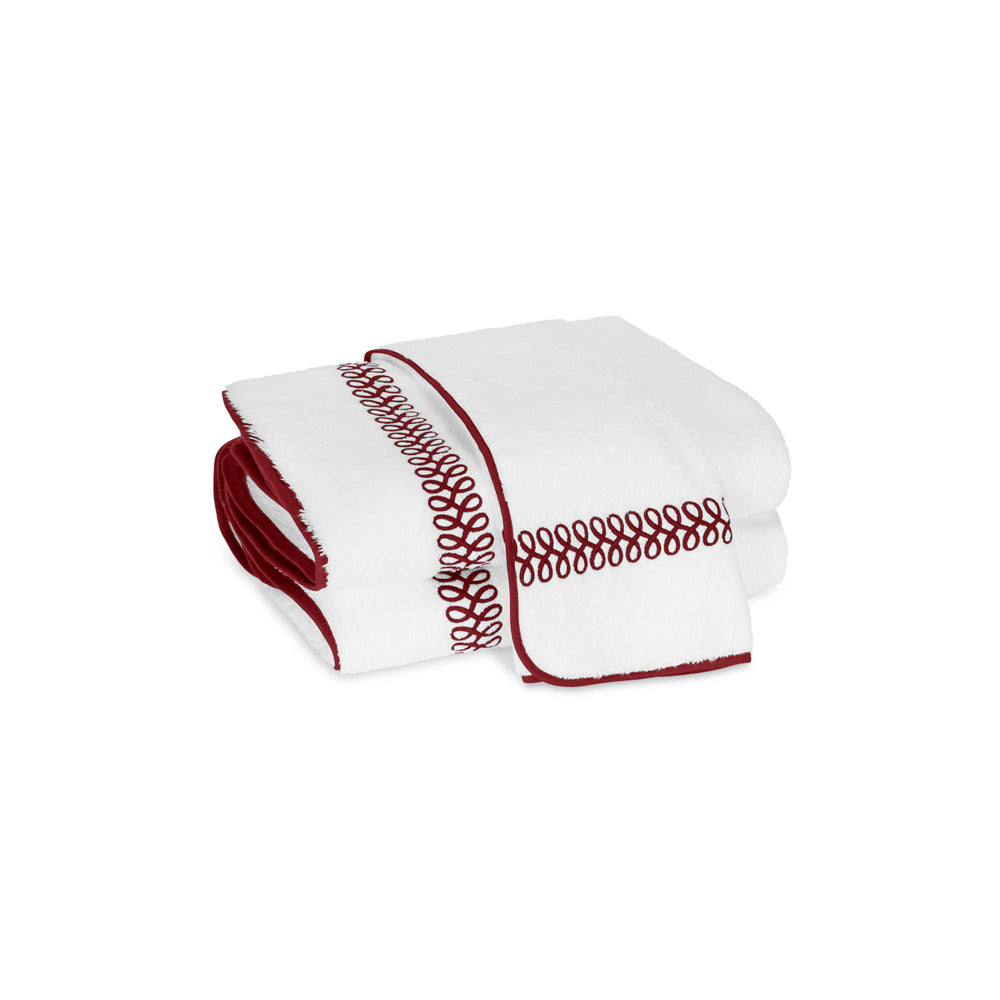Astor Braid Bath Towel Red 