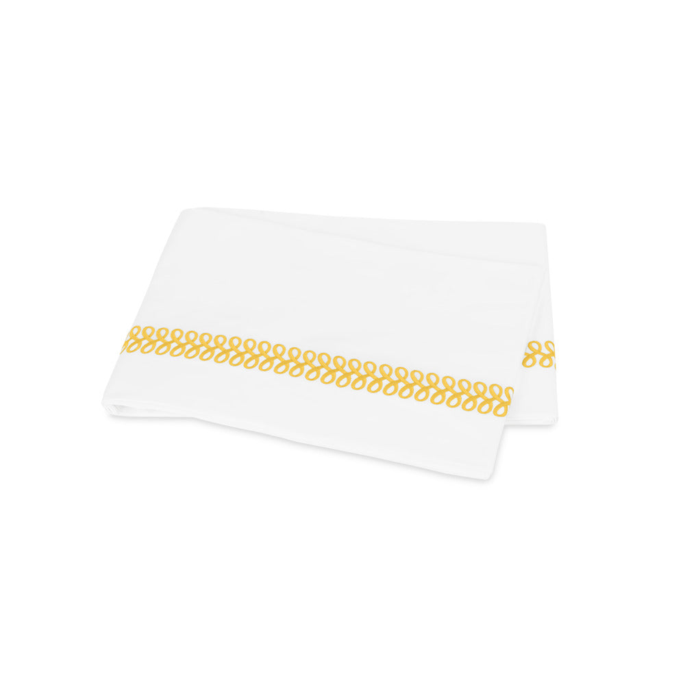 Astor Braid Flat Sheet Lemon 