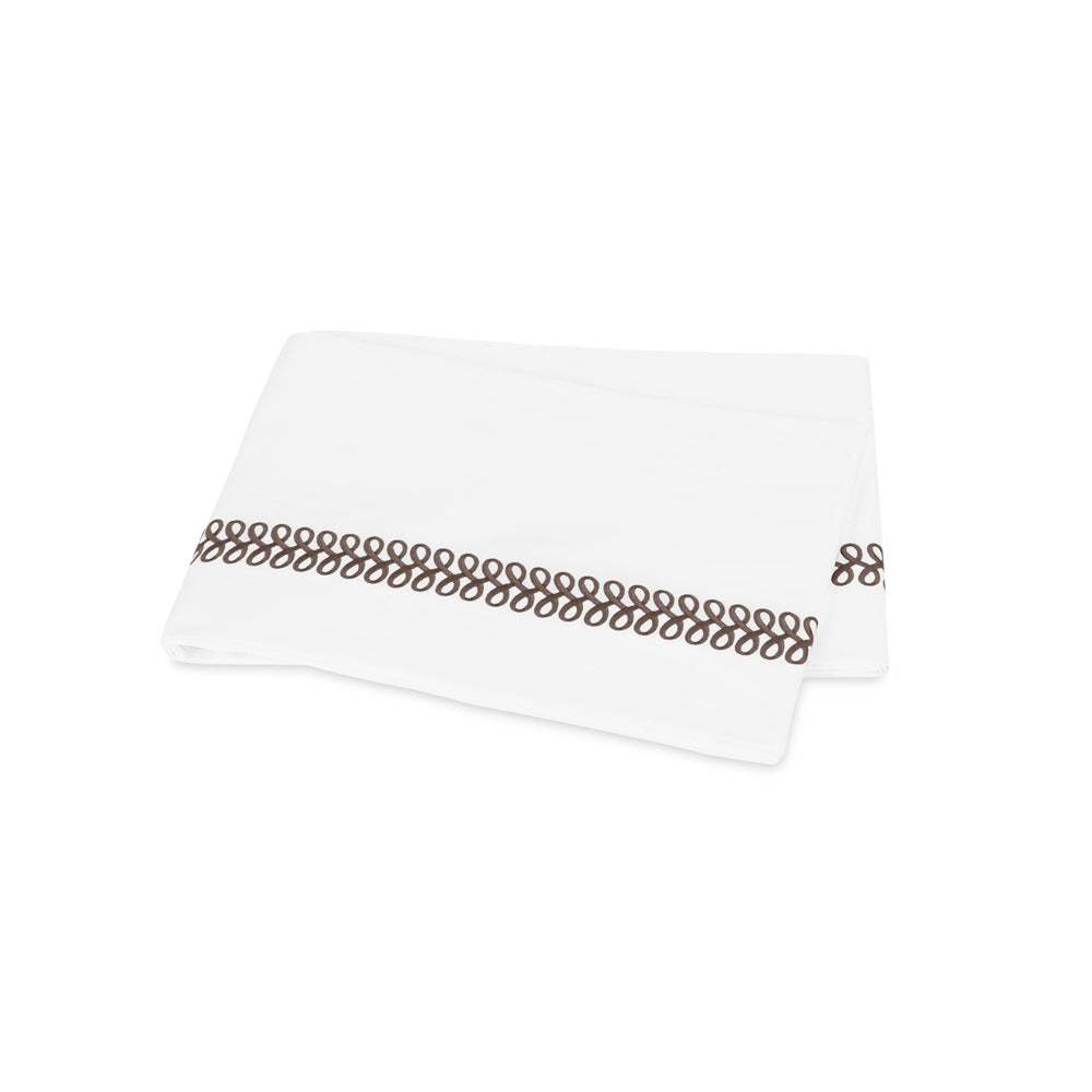 Astor Braid Flat Sheet Mocha 