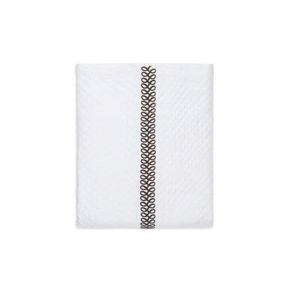 Astor Braid Matelasse Coverlet Mocha 