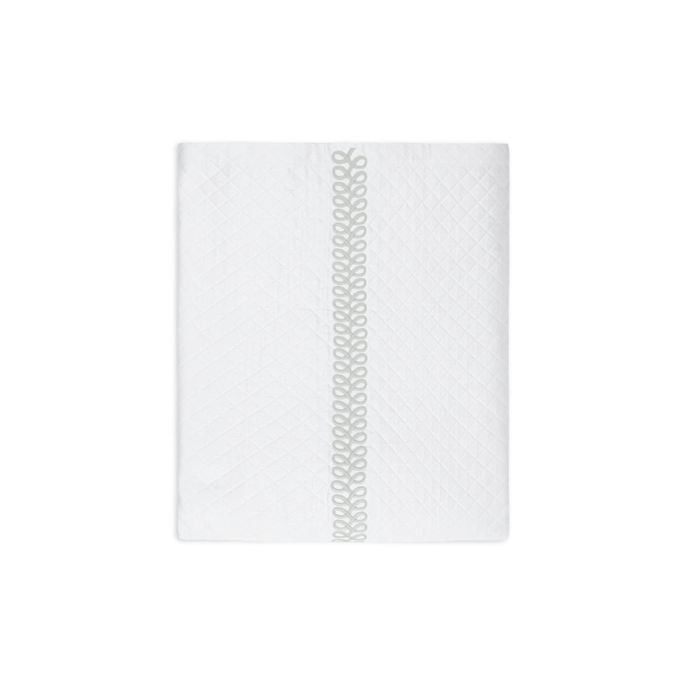 Astor Braid Matelasse Coverlet Silver 
