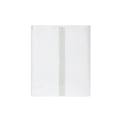 Astor Braid Matelasse Coverlet Silver 