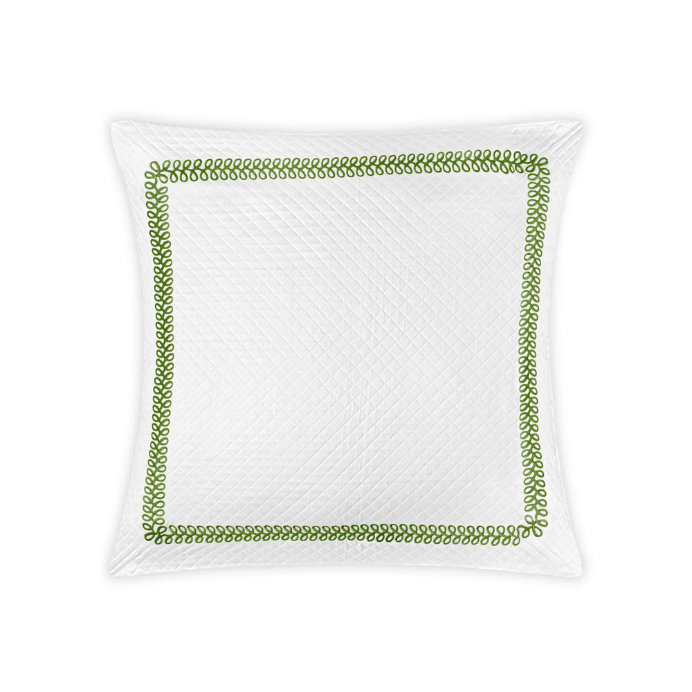 Astor Braid Matelasse Sham Grass Euro 