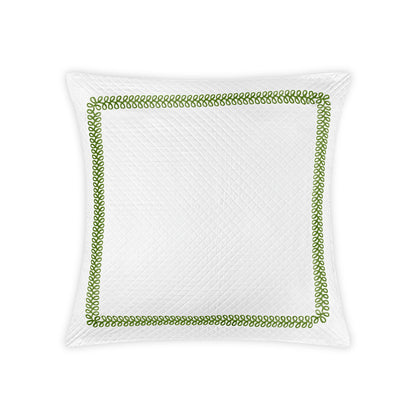 Astor Braid Matelasse Sham Grass Euro 