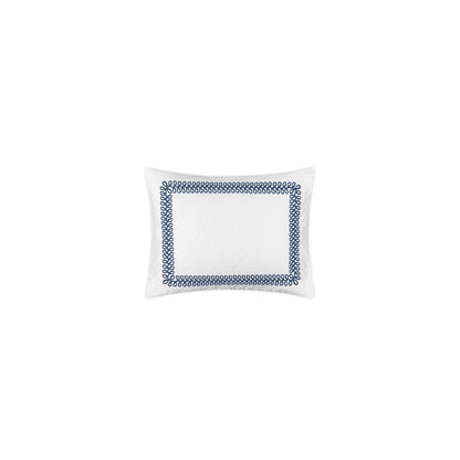 Astor Braid Matelasse Sham Indigo Boudoir 