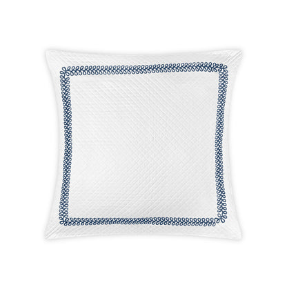 Astor Braid Matelasse Sham Indigo Euro 