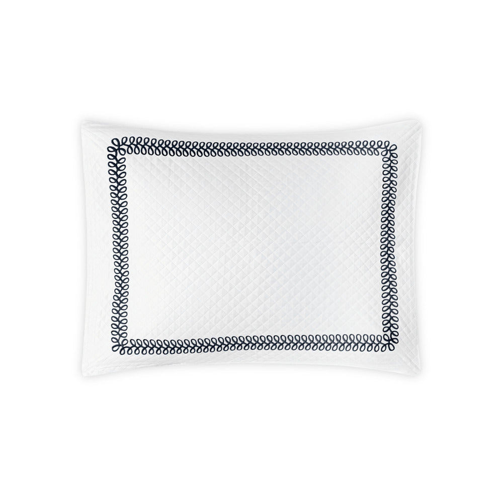 Astor Braid Matelasse Sham Indigo Standard 