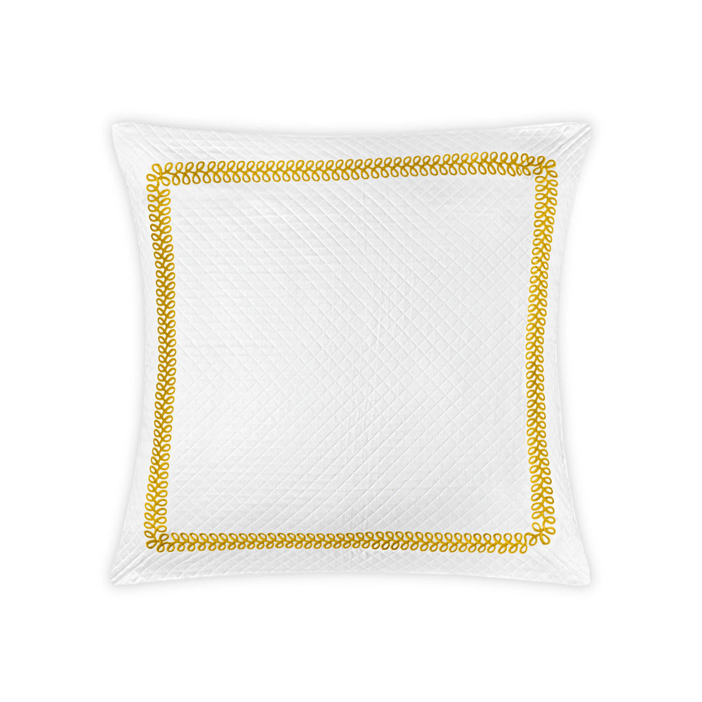 Astor Braid Matelasse Sham Lemon Euro 