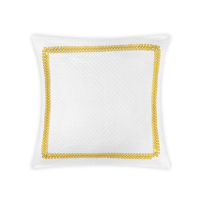Astor Braid Matelasse Sham Lemon Euro 