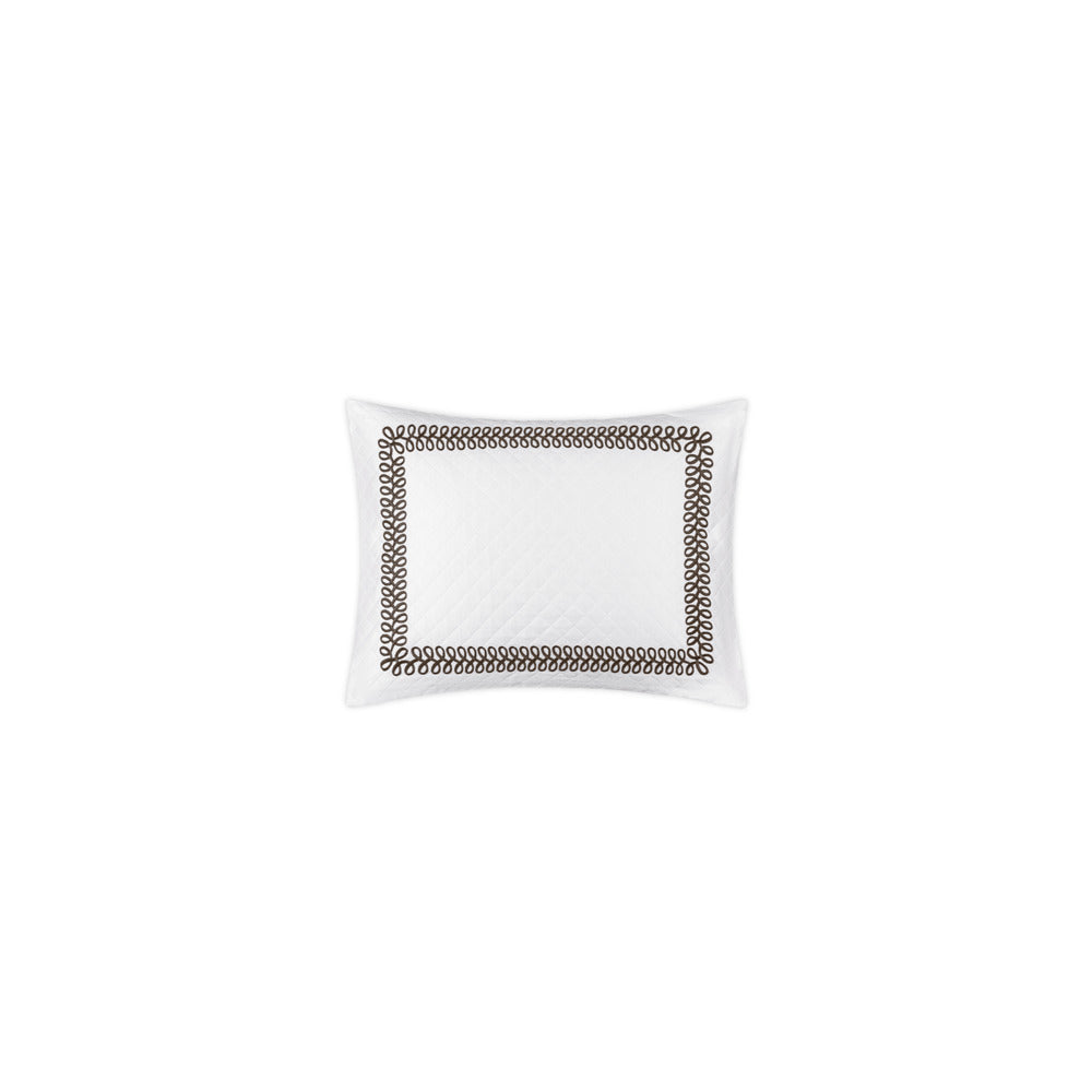 Astor Braid Matelasse Sham Mocha Boudoir 