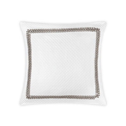 Astor Braid Matelasse Sham Mocha Euro 