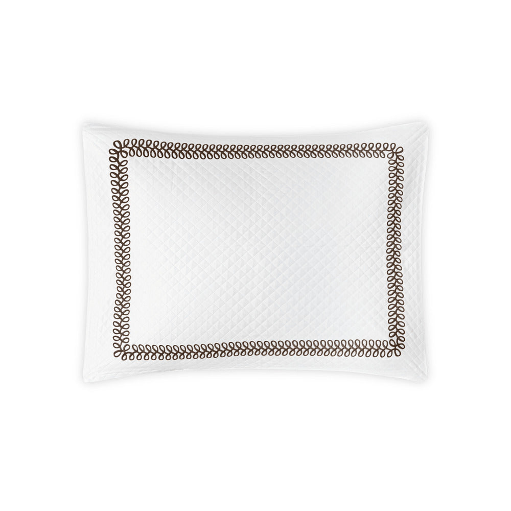 Astor Braid Matelasse Sham Mocha Standard 