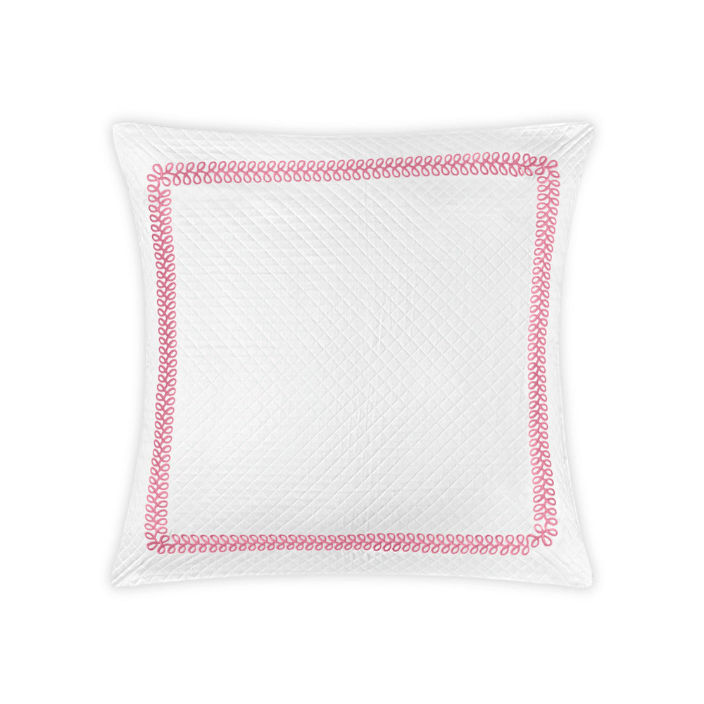 Astor Braid Matelasse Sham Peony Euro 