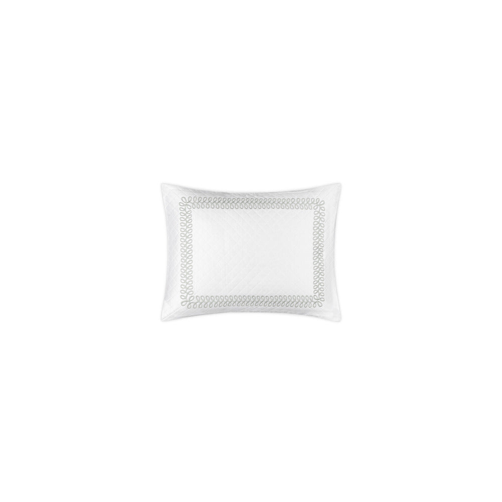 Astor Braid Matelasse Sham Silver Boudoir 